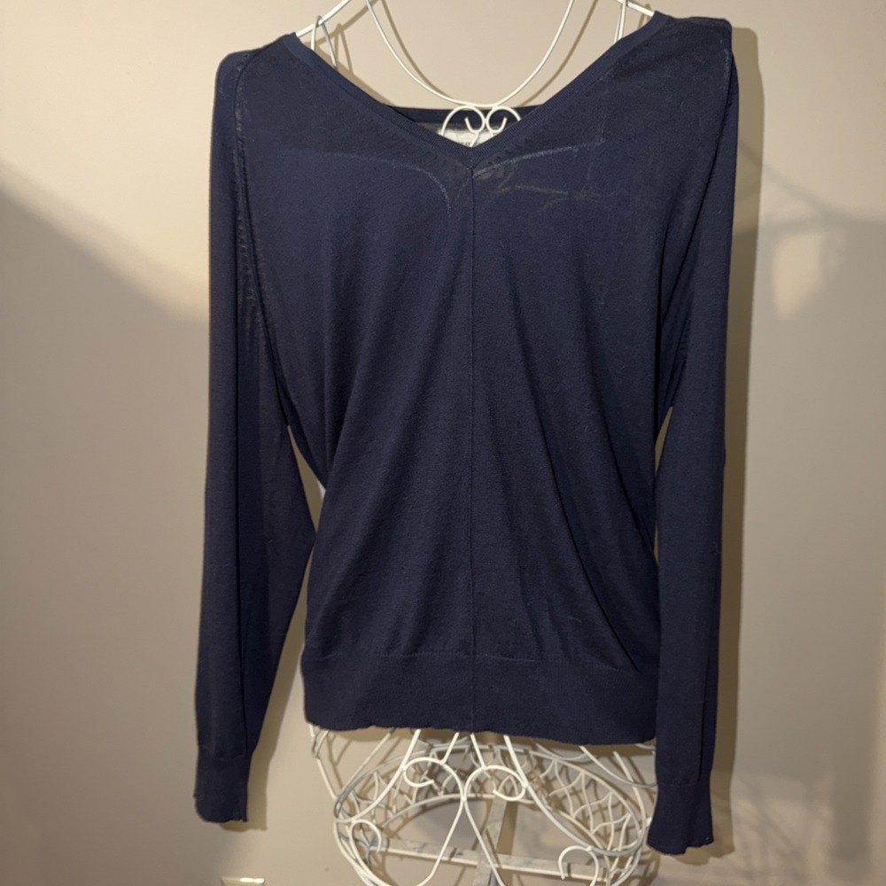 Lars Anderson Women's Organic Cotton Sweater Shoulder Cutout XL
